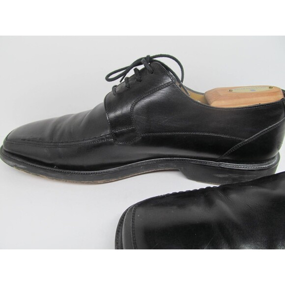 Mezlan Mens Black Apron Toe Derby Shoes Size US 10 Quality Made In Spain - Picture 12 of 16